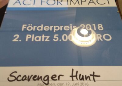 Act for Impact Award 2018 – Der zweite Platz geht an uns!!