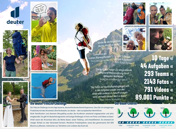 Deuter Fallbeispiel mit einigen Zahlen zur Scavenger Hunt zu Marketingzwecken